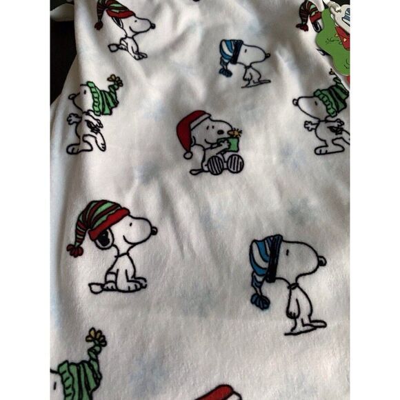 Peanuts Christmas SNOOPY Winter FLEECE Lounge Pajama PJ Pants Women’s Sz S NEW - Picture 3 of 11